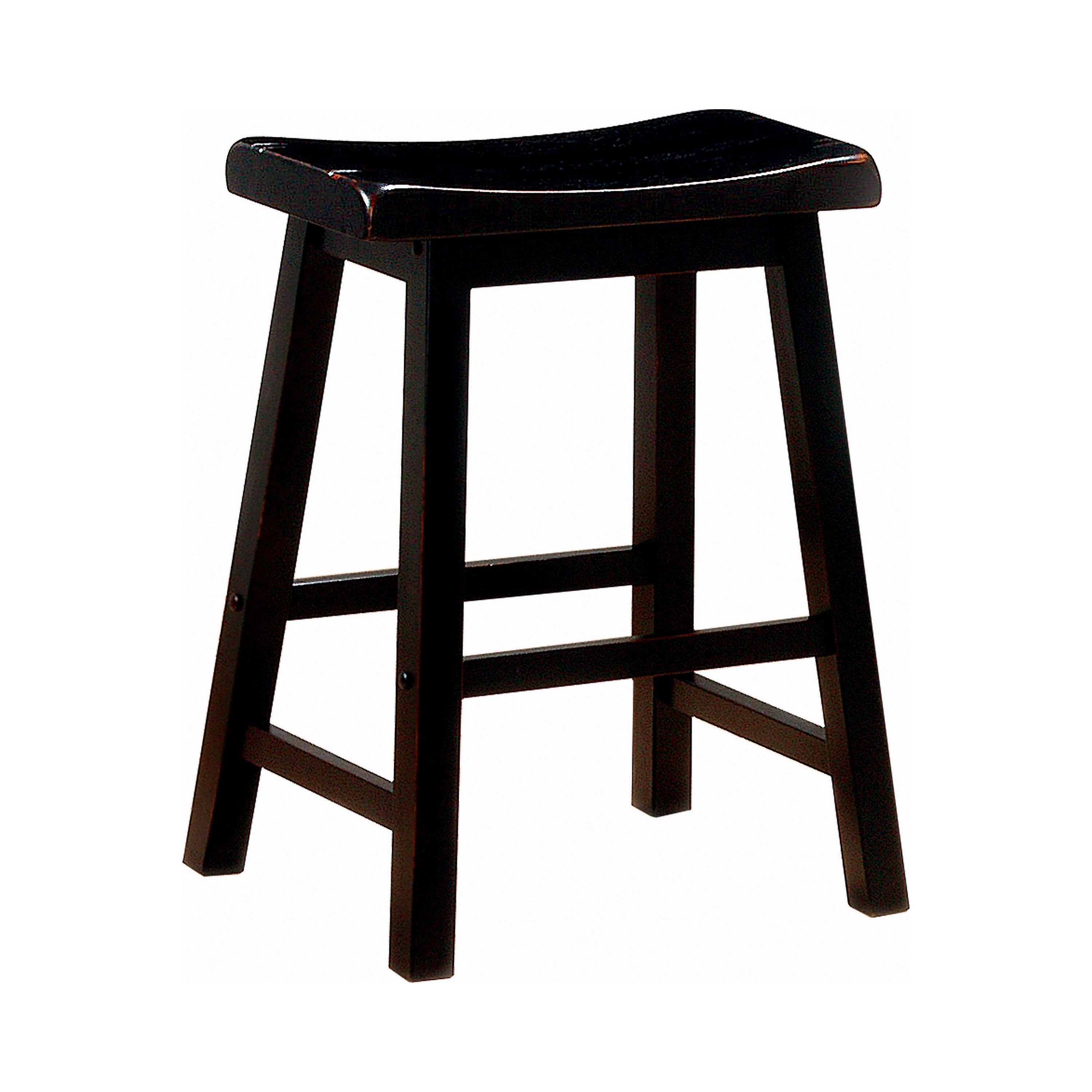 Durant Wooden Counter Height Stools Black (Set of 2)