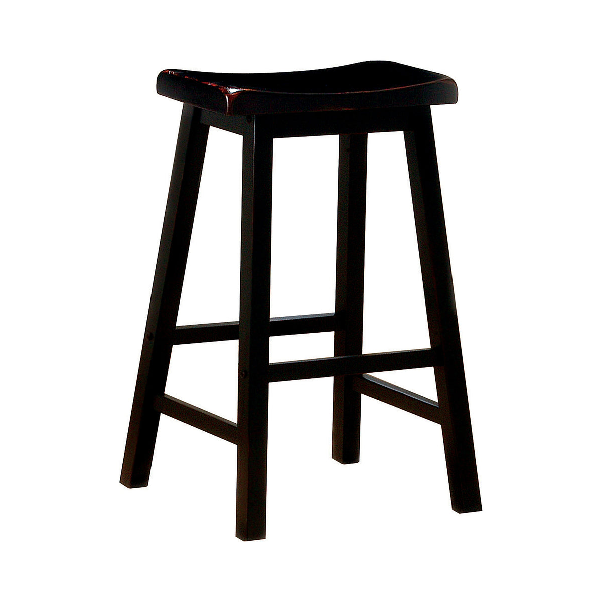 Durant Wooden Bar Stools Black (Set of 2)