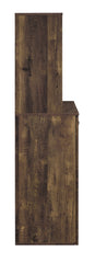 Mendoza 2-door Wine Cabinet Rustic Oak Herringbone and Gunmetal