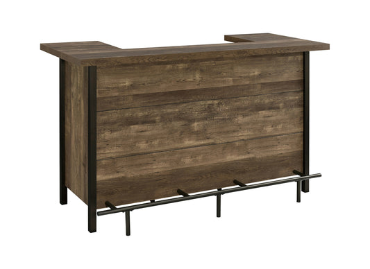 Bellemore Rectangular Storage Bar Unit Rustic Oak