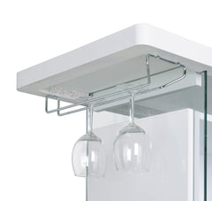 Acosta Rectangular Bar Unit with Footrest and Glass Side Panels