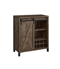 Arlington Bar Cabinet with Sliding Door Rustic Oak