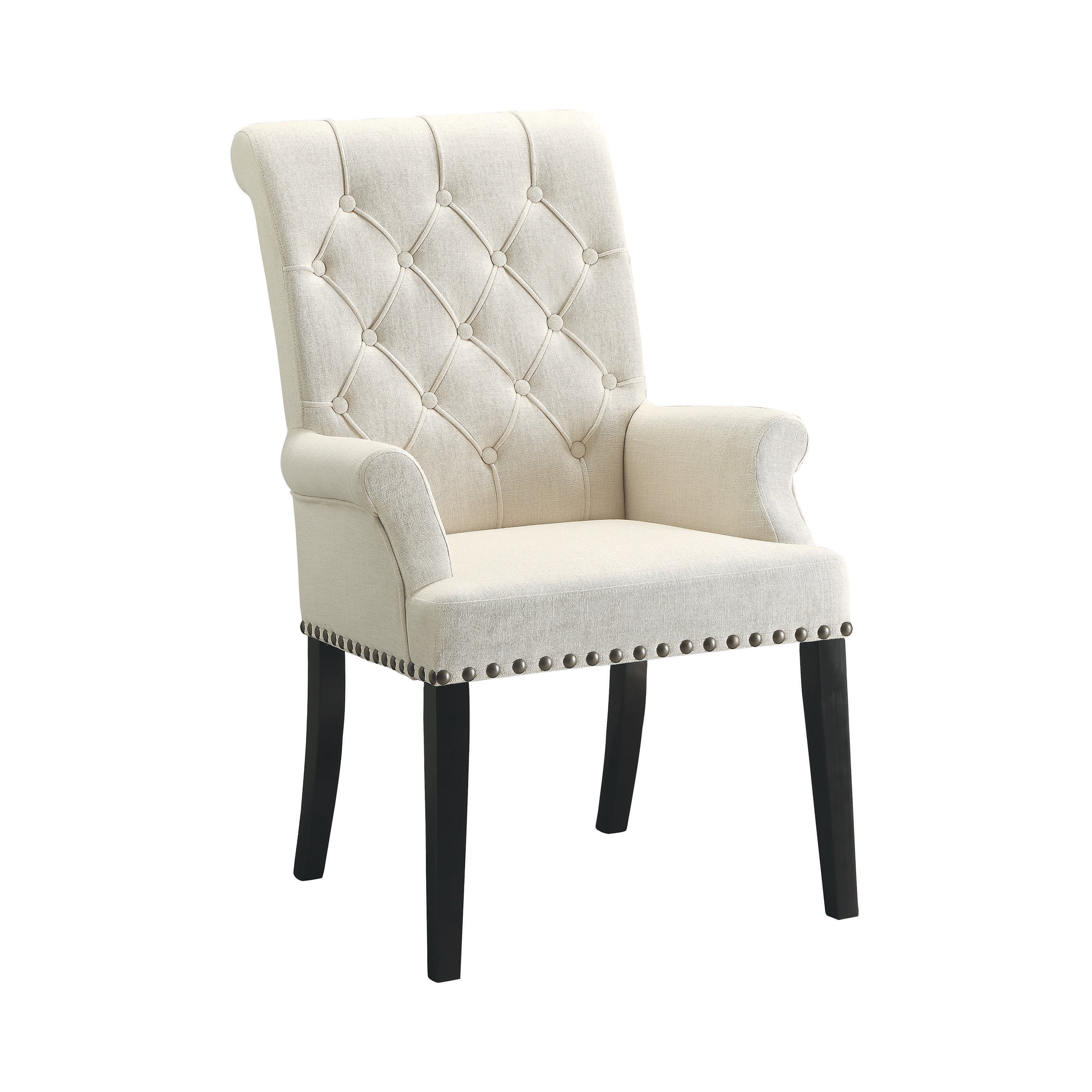 Mapleton Tufted Back Upholstered Arm Chair Beige