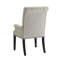 Mapleton Tufted Back Upholstered Arm Chair Beige