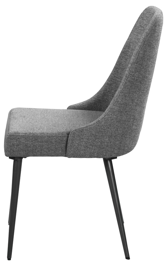 Alan Upholstered Dining Chairs Grey (Set of 2)