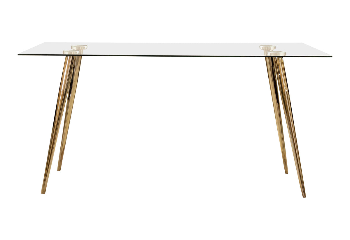 Gilman Rectangle Glass Top Dining Table