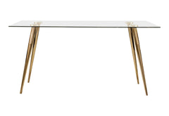 Gilman Rectangle Glass Top Dining Table