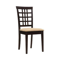 Kelso Lattice Back Dining Chairs Cappuccino (Set of 2)