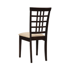 Kelso Lattice Back Dining Chairs Cappuccino (Set of 2)