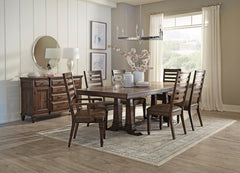 Avenue 5-piece Dining Set with Extension Leaf Vintage Dark Pine