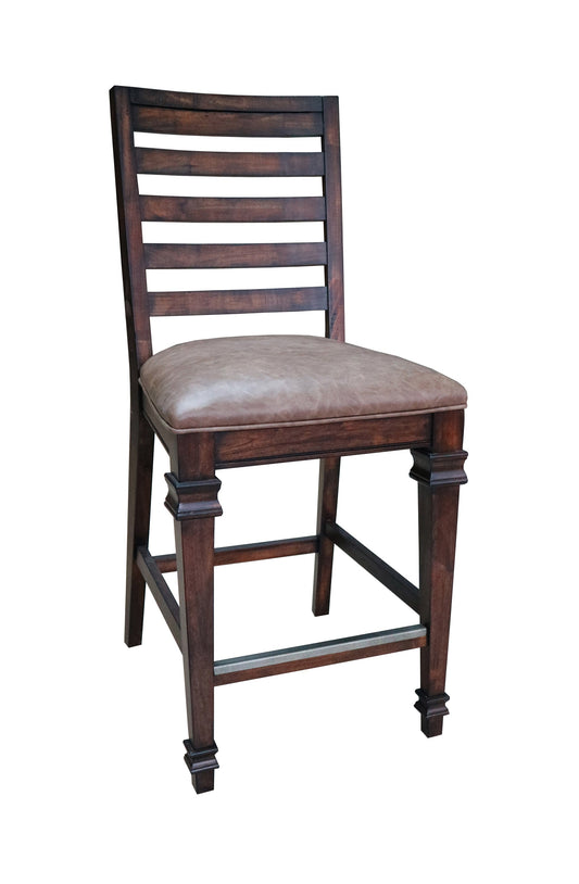 Avenue Ladder Back Counter Height Chairs Brown (Set of 2)