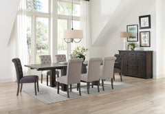 Calandra Rectangle Dining Table with Extension Leaf Vintage Java