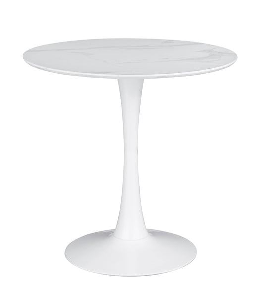 Arkell 30-inch Round Pedestal Dining Table White