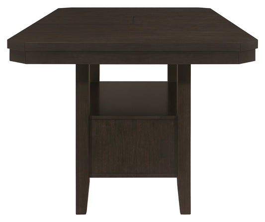 Prentiss Extendable Rectangular Counter Height Table with Butterfly Leaf Cappuccino