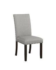 Kentfield Solid Back Upholstered Side Chairs Grey and Antique Noir (Set of 2)