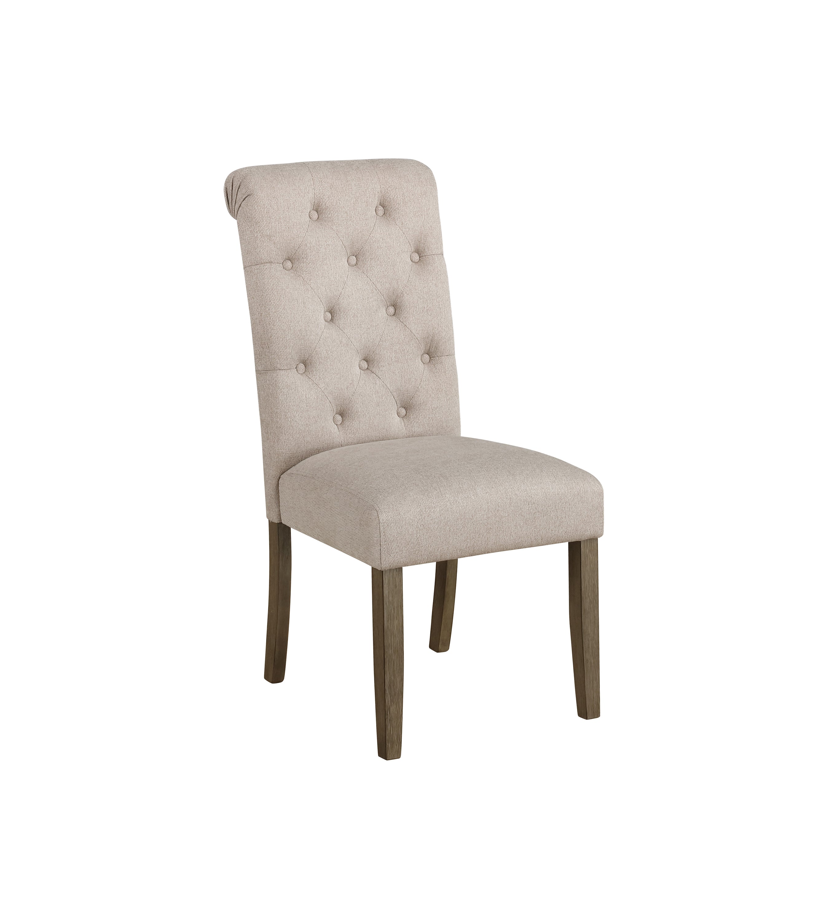 Jonell Tufted Back Side Chairs Rustic Brown and Beige (Set of 2)