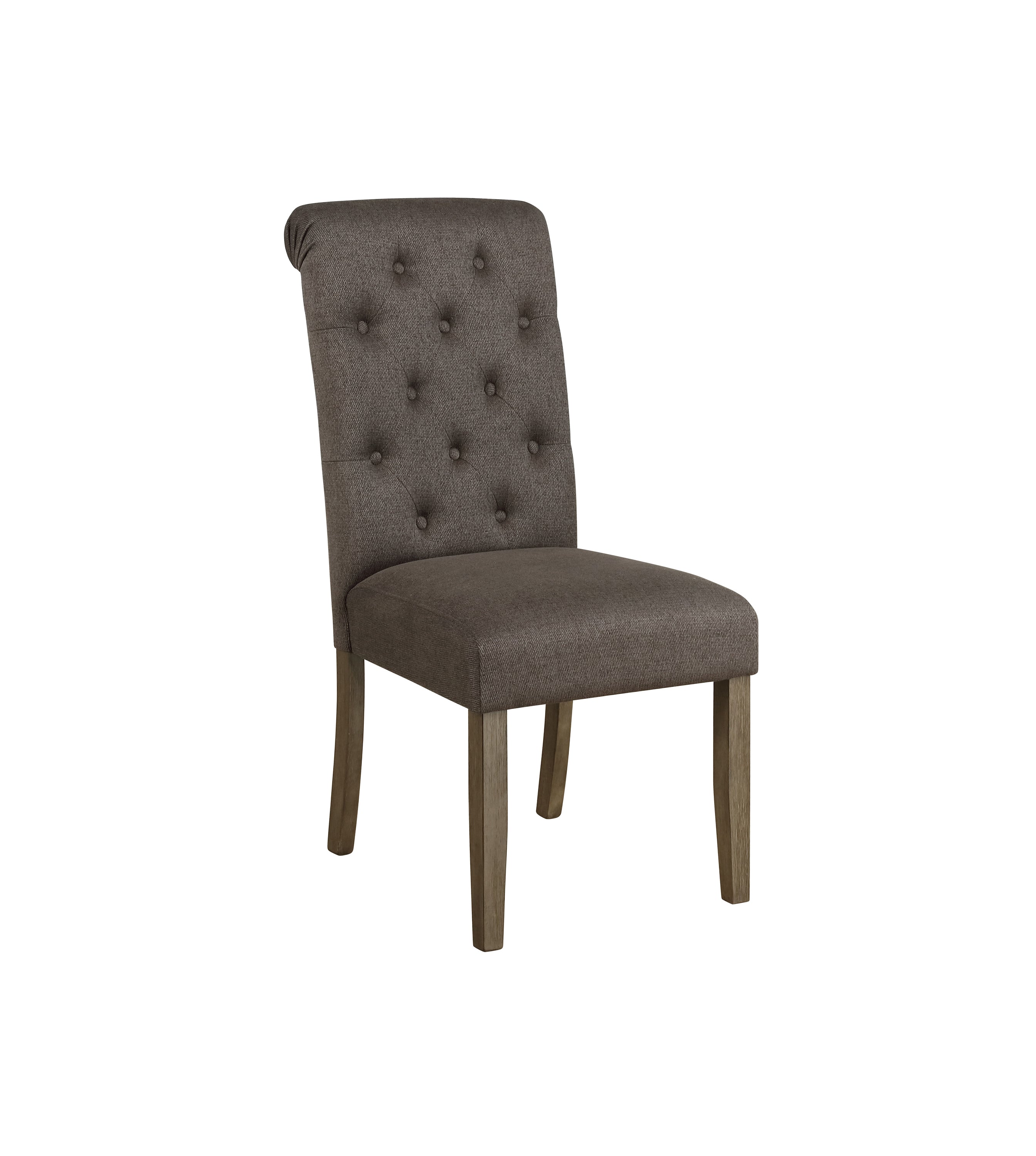 Jonell Tufted Back Side Chairs Rustic Brown and Grey (Set of 2)