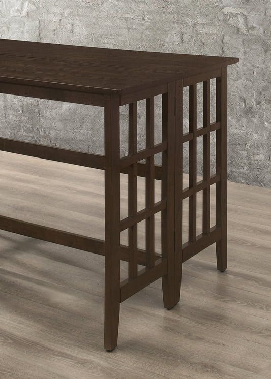 Carmina Rectangular Counter Height Table Brown