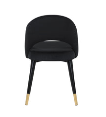 Lindsey Arched Back Upholstered Side Chairs Black (Set of 2)