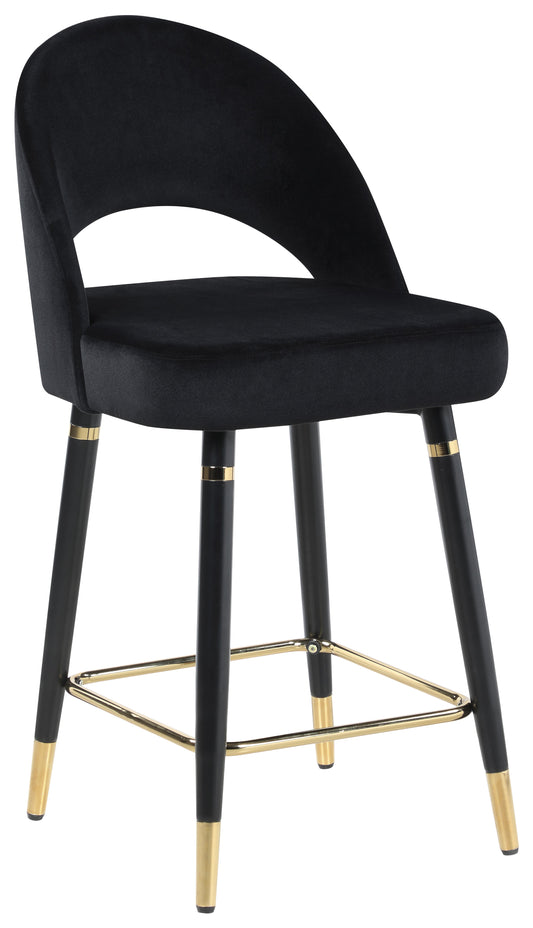 Reyes Arched Back Upholstered Counter Height Stools Black (Set of 2)