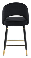 Reyes Arched Back Upholstered Counter Height Stools Black (Set of 2)