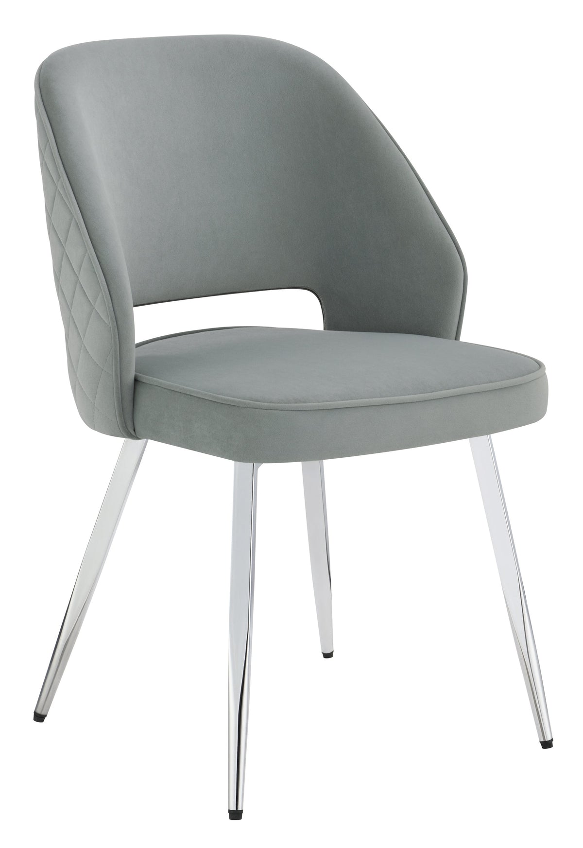 Hastings Upholstered Dining Chairs with Open Back (Set of 2) Grey and Chrome