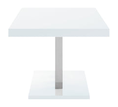 Brooklyn Rectangular Dining Table White High Gloss and Chrome