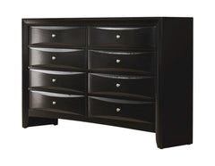 Briana Panel Bedroom Set with Sleigh Headboard Black