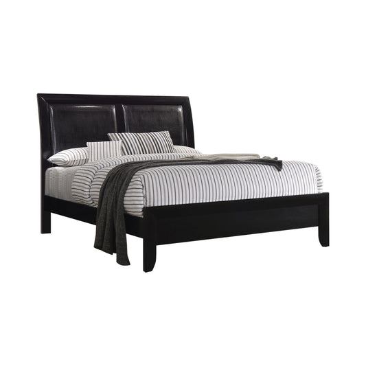 Briana Panel Bedroom Set with Sleigh Headboard Black