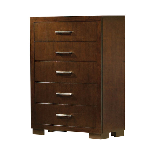 Jessica 5-drawer Chest Cappuccino