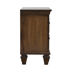 Franco 2-drawer Nightstand with Pull Out Tray Burnished Oak