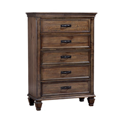 Franco 5-drawer Chest Burnished Oak