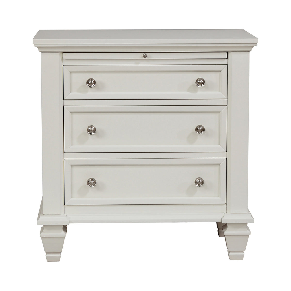 Sandy Beach 3-drawer Nightstand White