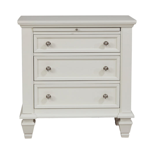 Sandy Beach 3-drawer Nightstand White