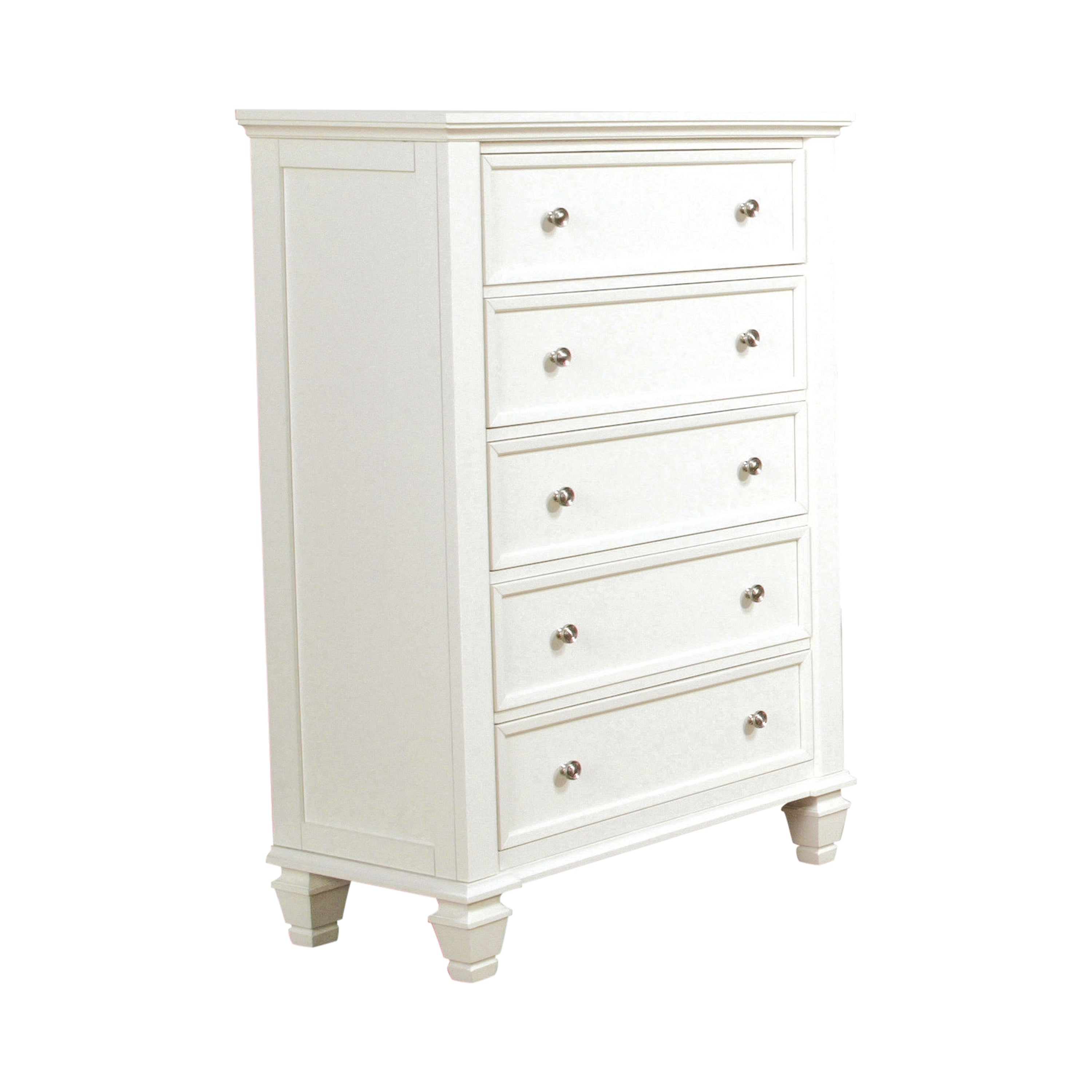 Sandy Beach 5-drawer Rectangular Chest White