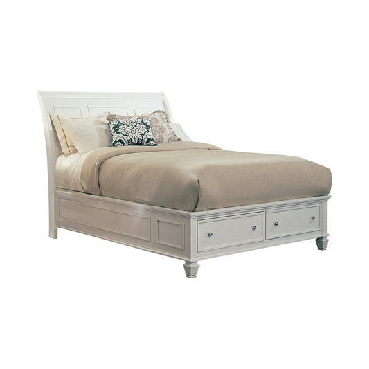 Sandy Beach Storage Bedroom Set with Sleigh Headboard