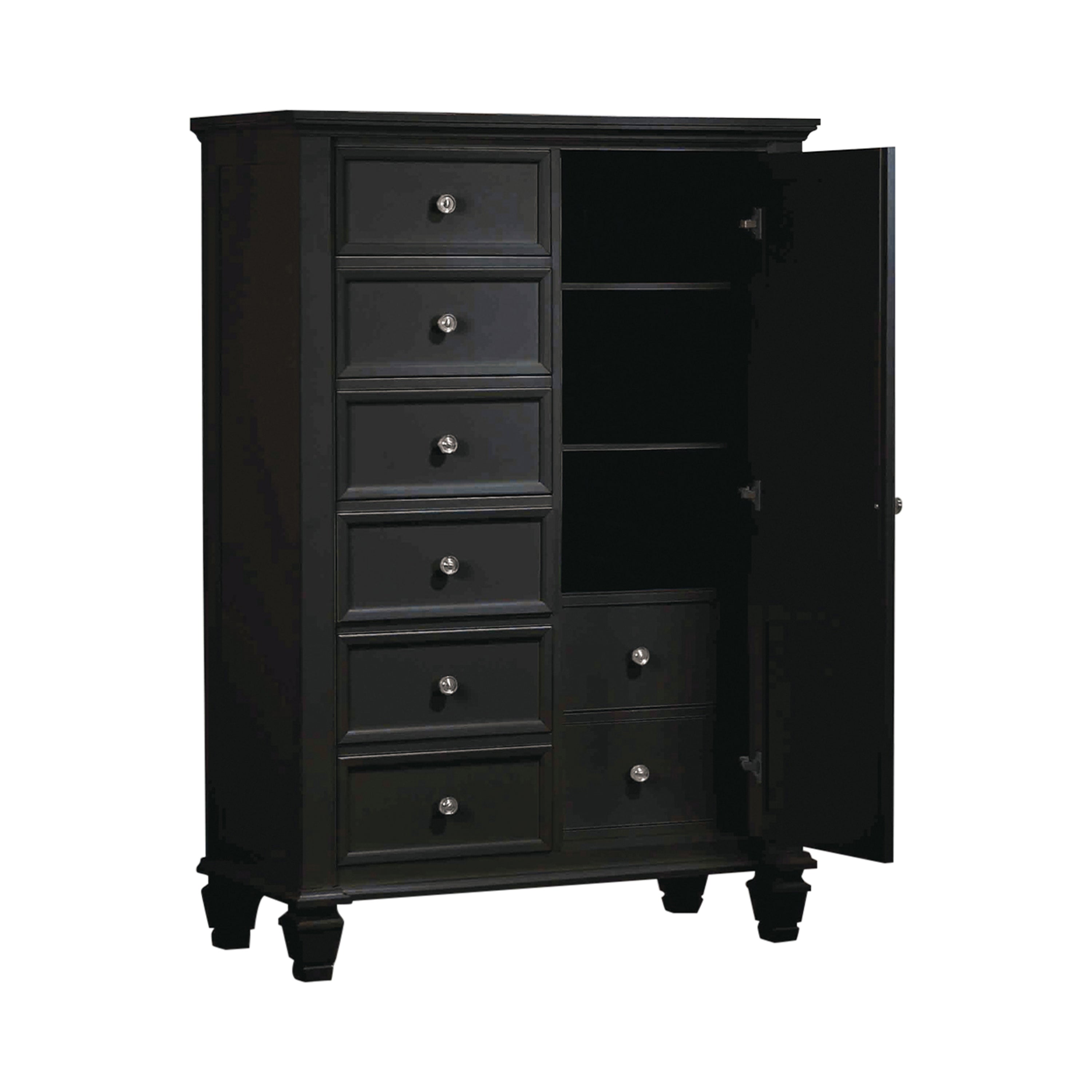 Sandy Beach Mans Chest with Concealed Storage Black