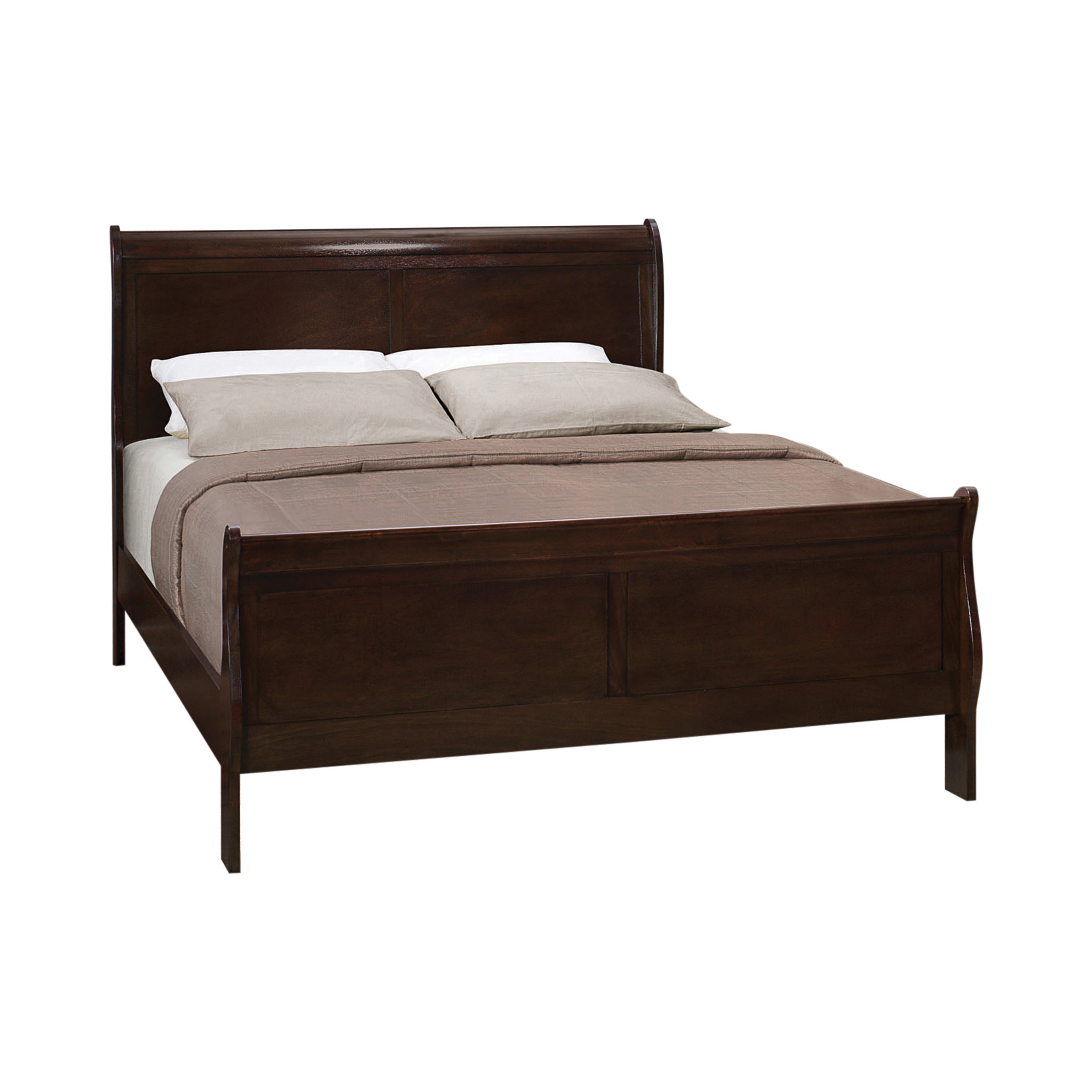 Louis Philippe Panel Bedroom Set with High Headboard