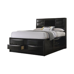 Briana Eastern King Platform Storage Bed Black