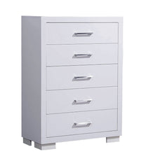 Jessica Bedroom Set with Nightstand Panels White