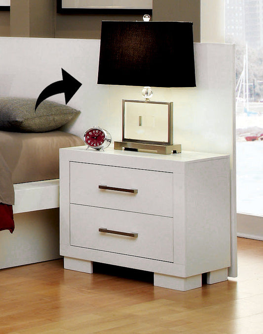 Jessica 2-drawer Nightstand White