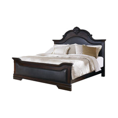 Cambridge Eastern King Panel Bed Cappuccino and Brown