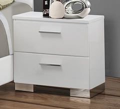 Felicity 2-drawer Nightstand Glossy White