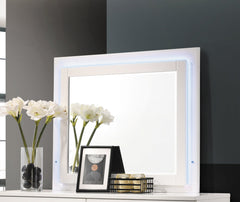 Felicity Rectangle Dresser Mirror Glossy White