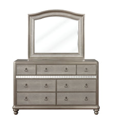 Bling Game 7-drawer Dresser Metallic Platinum