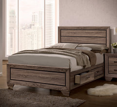 Kauffman California King Storage Bed Washed Taupe