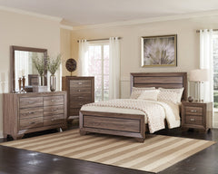 Kauffman Storage Bedroom Set with High Straight Headboard