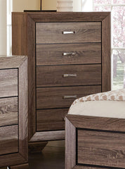 Kauffman 5-drawer Chest Washed Taupe