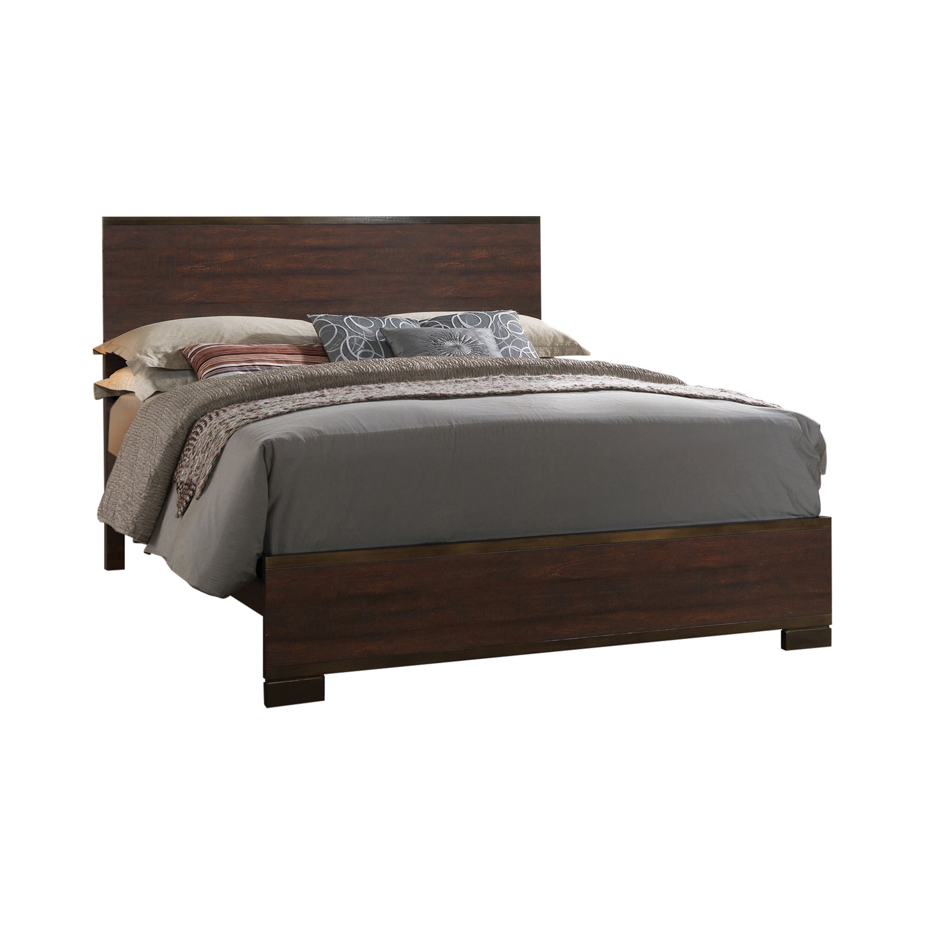 Edmonton California King Panel Bed Rustic Tobacco