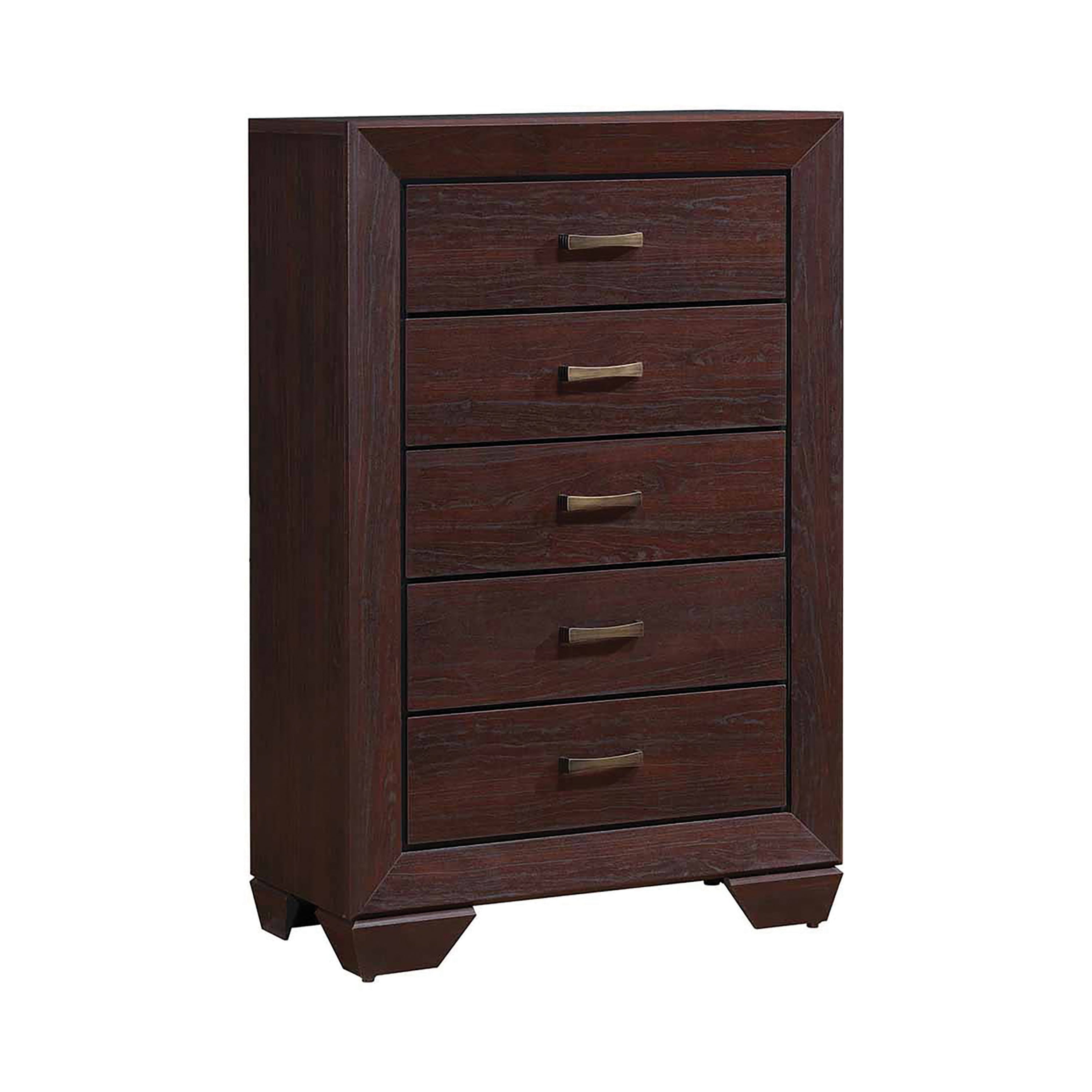 Kauffman 5-drawer Chest Dark Cocoa